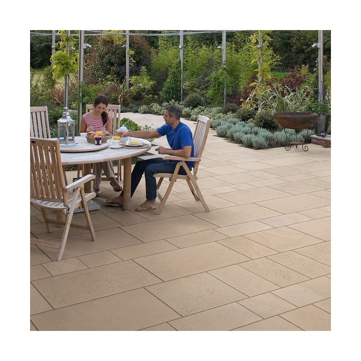 Marshalls Towngate Indian Sandstone Natural Stone Paving Brown Multi 610 x 915mm
