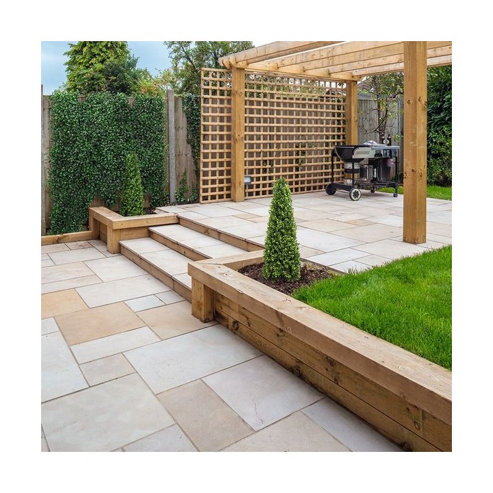 Marshalls Towngate Indian Sandstone Natural Stone Paving Buff Multi 610 x 610mm