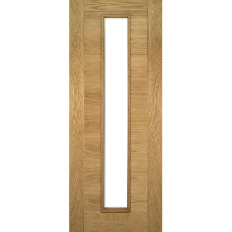 Deanta Seville Prefinished Oak Glazed 1 Lite Fire Door 30m 2040mm x 626mm x 45mm