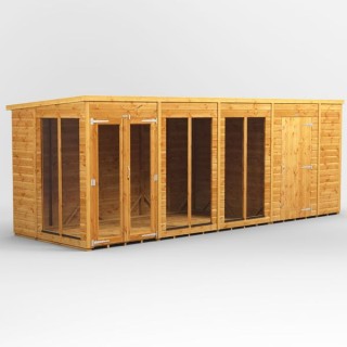 18 x 6 Power Pent Summerhouse With 6ft Side Store
