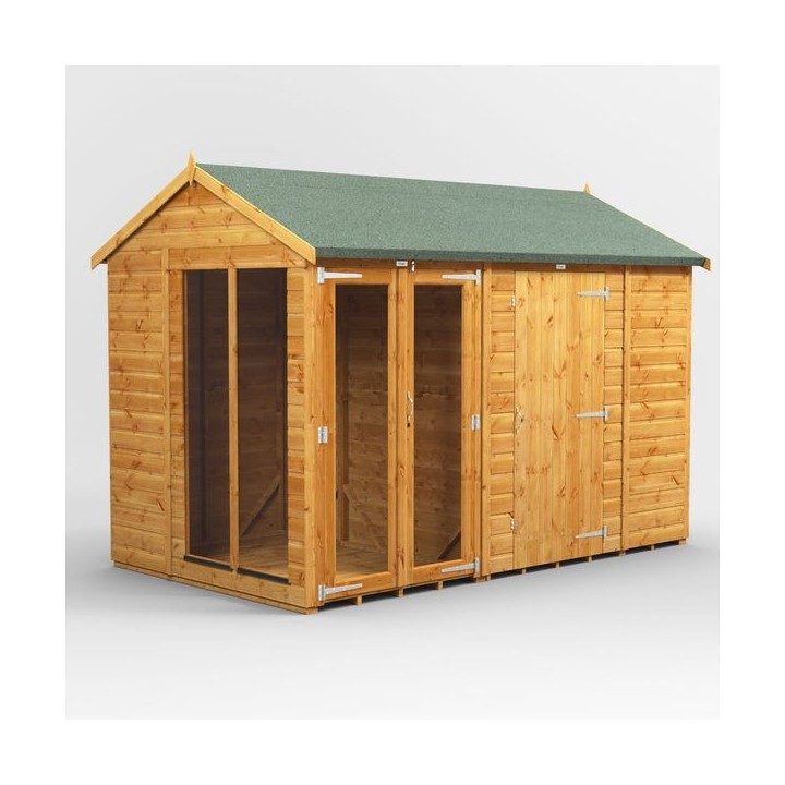 10 x 6 Power Apex Summerhouse With 6ft Side Store