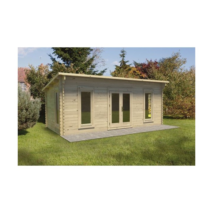 Forest Garden 6 x 3m Arley Log Cabin Underlay and Felt 34 Installed