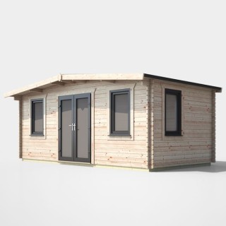 10 x 18 Power Chalet Log Cabin Centre Door