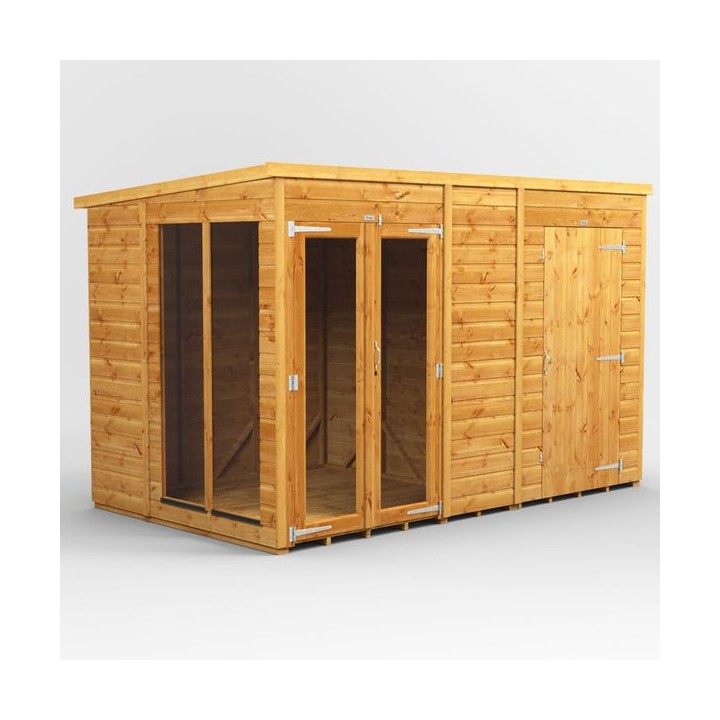 10 x 6 Power Pent Summerhouse With 4ft Side Store