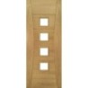 Deanta Pamplona Prefinished Oak Glazed Fire Door 30m 1981mm x 610mm x 45mm