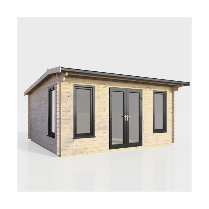 16 x 12 Power Apex Log Cabin Centre Doors