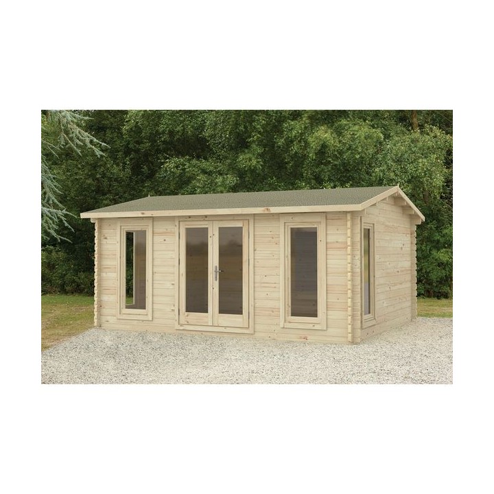 Forest Garden 5 x 4m Rushock Apex Log Cabin and Underlay Installed