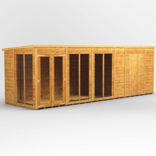 20 x 6 Power Pent Summerhouse With 6ft Side Store
