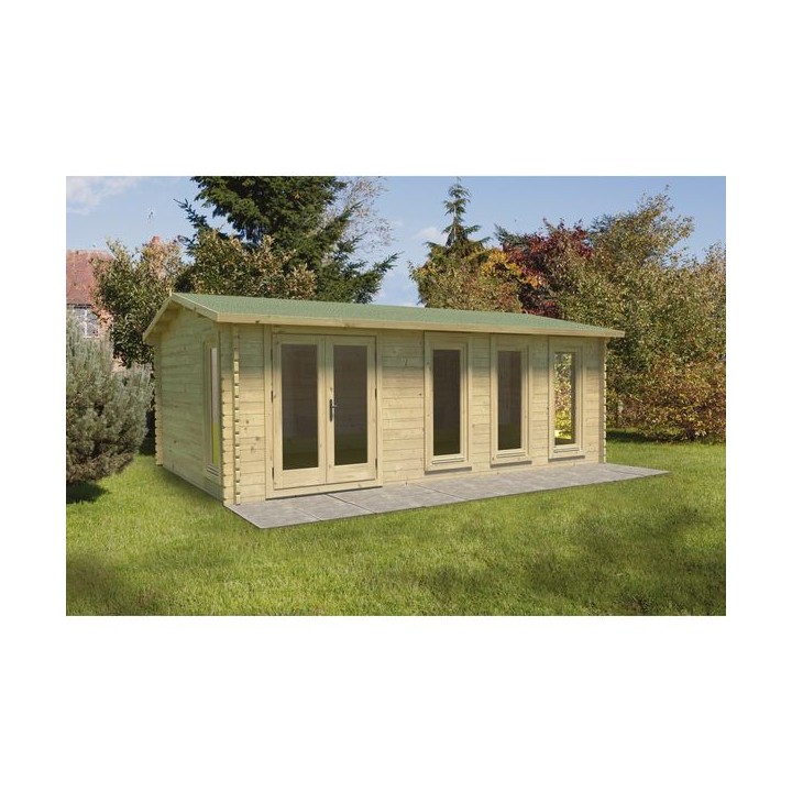 Forest Garden 6 x 4m Blakedown Log Cabin No Underlay