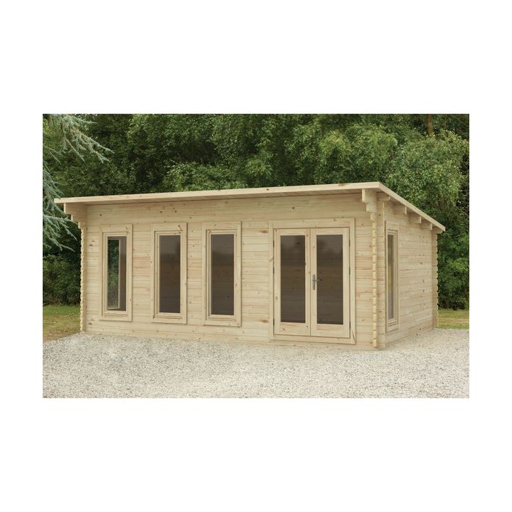 Forest Garden 6 x 4m Wolverley Log Cabin No Underlay Installed
