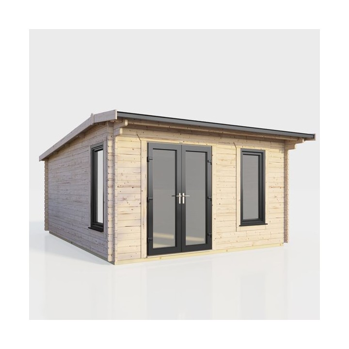 14 x 14 Power Apex Log Cabin Left Doors
