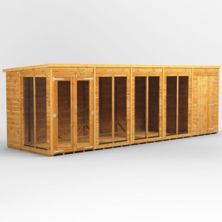 20 x 6 Power Pent Summerhouse With 4ft Side Store