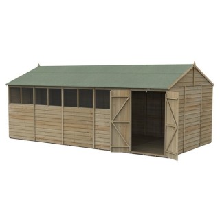 4LIFE Reverse Apex Shed 20 x 10 - Double Door - 8 Windows