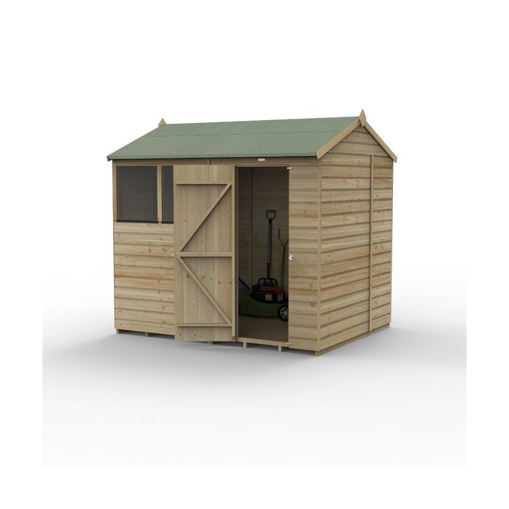 Beckwood 8x6 Reverse Apex Shed 2 WindowsInstalled
