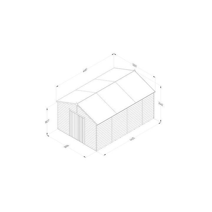 4LIFE Apex Shed 10 x 15 - Double Door - No Windows