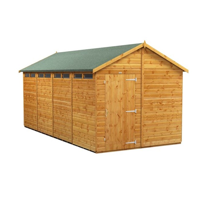 16 x 8 Power Apex Security Shed
