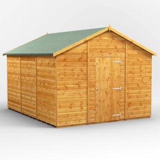 12 x 10 Power Apex Windowless Shed