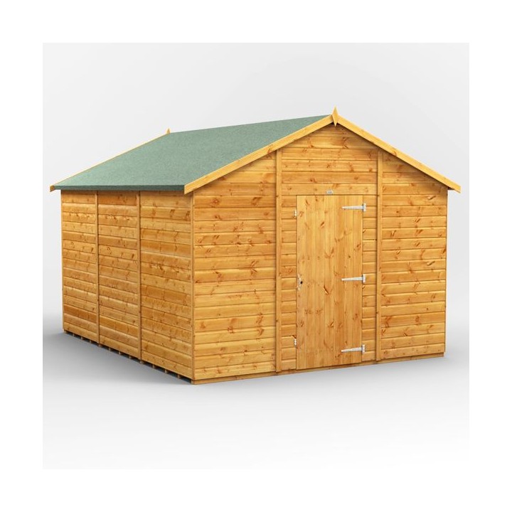 12 x 10 Power Apex Windowless Shed