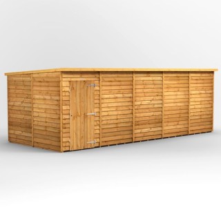 20 x 8 Power Overlap Pent Windowless Shed