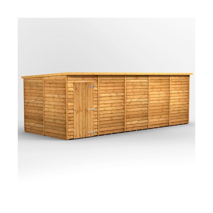 20 x 8 Power Overlap Pent Windowless Shed