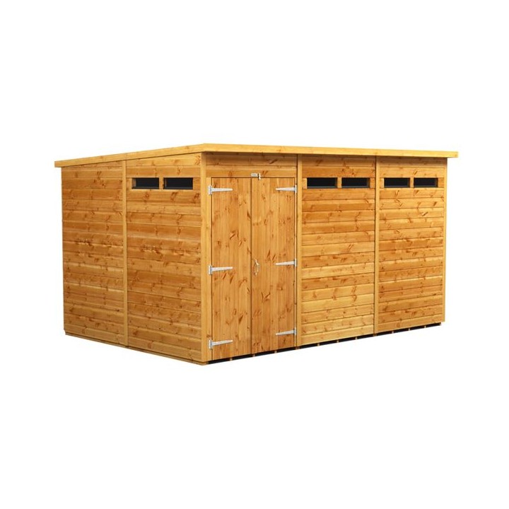 12 x 8 Power Pent Double Door Security Shed