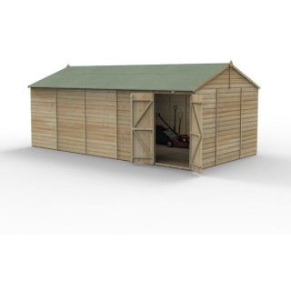 Beckwood 20x10 Reverse Apex Shed No Windows Double Door