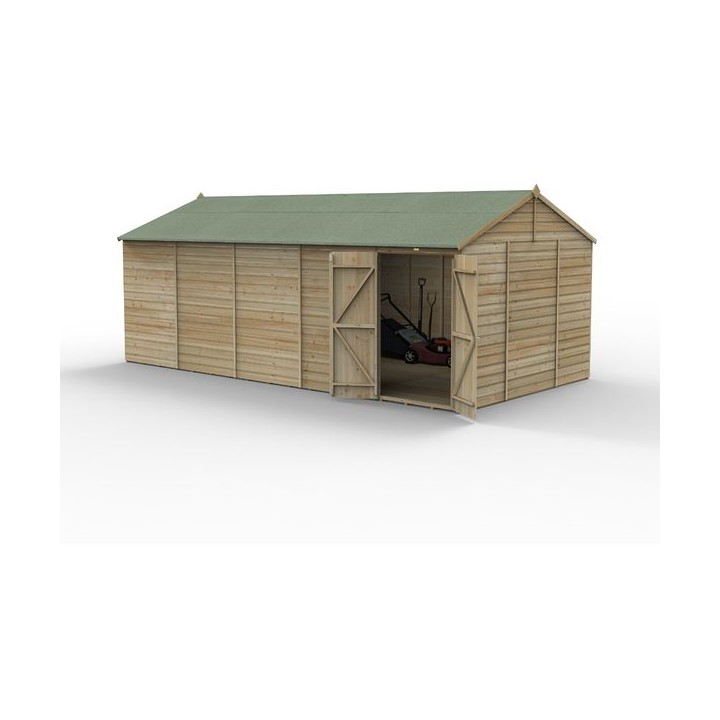 Beckwood 20x10 Reverse Apex Shed No Windows Double Door