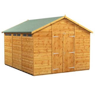 12 x 10 Power Apex Double Door Security Shed
