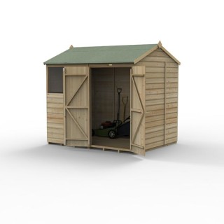 Beckwood 8x6 Reverse Apex Shed 2 Windows Double Door