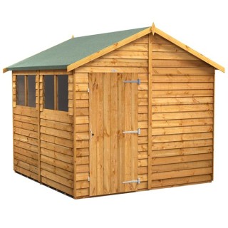 8 x 8 Power Overlap Apex Shed