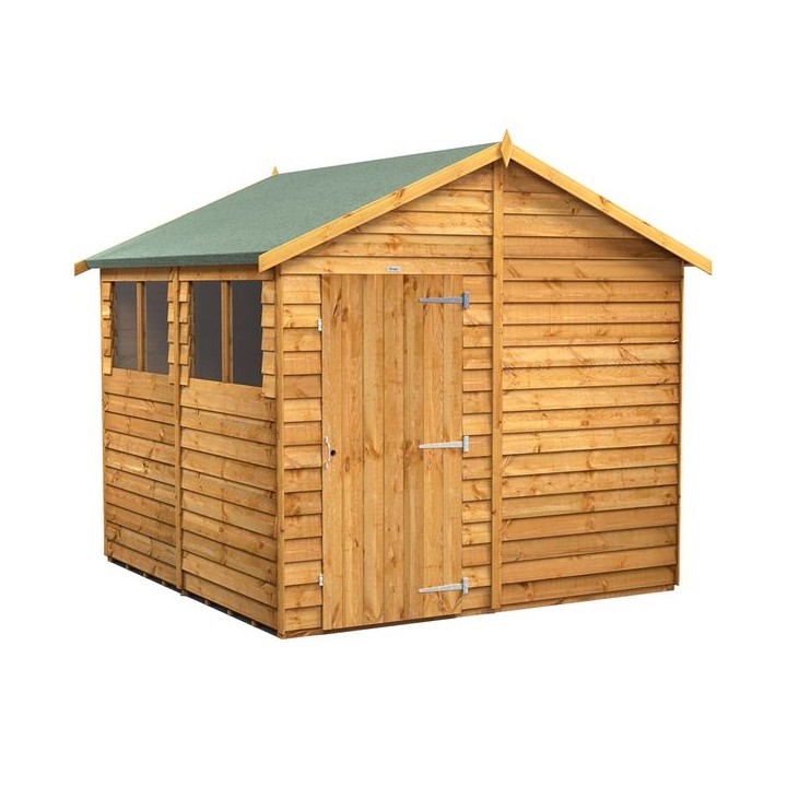 8 x 8 Power Overlap Apex Shed