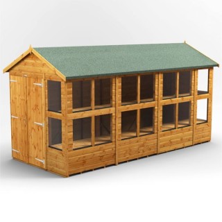 14 x 6 Power Apex Double Door Potting Shed