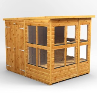 6 x 8 Power Pent Double Door Potting Shed