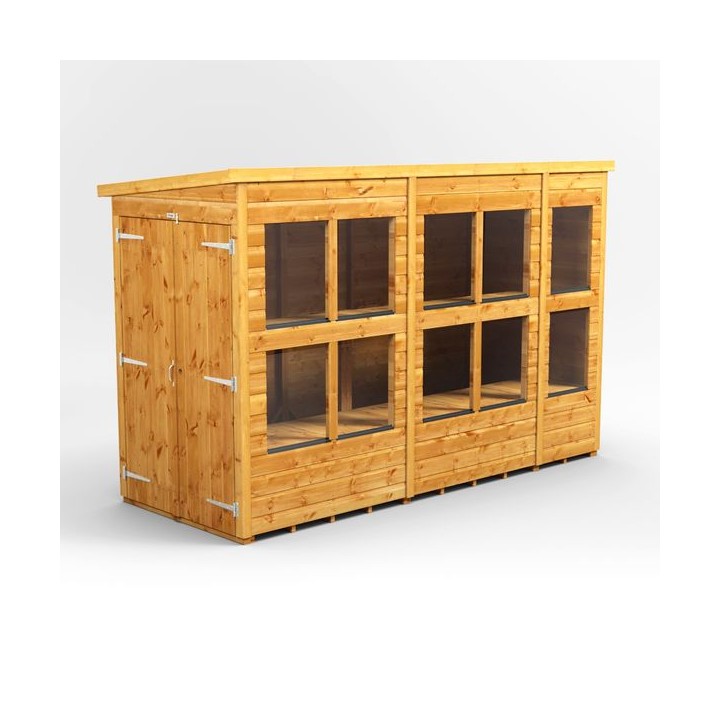 10 x 4 Power Pent Double Door Potting Shed