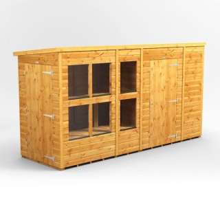 12 x 4 Power Pent Potting Shed With 6ft Side Store