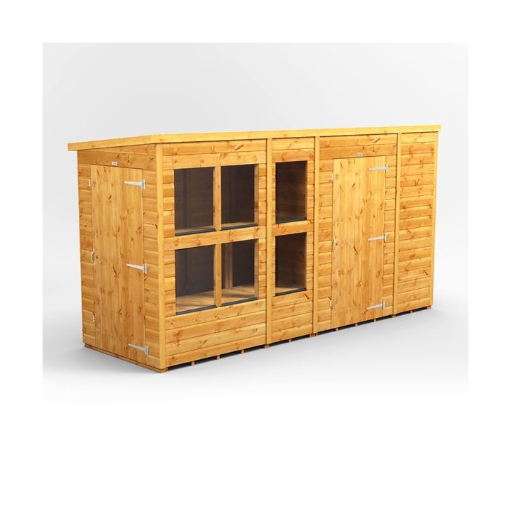 12 x 4 Power Pent Potting Shed With 6ft Side Store