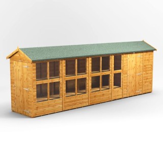 20 x 4 Power Apex Potting Shed With 6ft Side Store