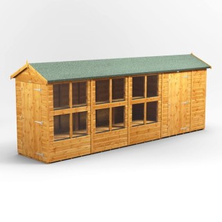 18 x 4 Power Apex Potting Shed With 6ft Side Store