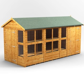 14 x 6 Power Apex Potting Shed With 4ft Side Store