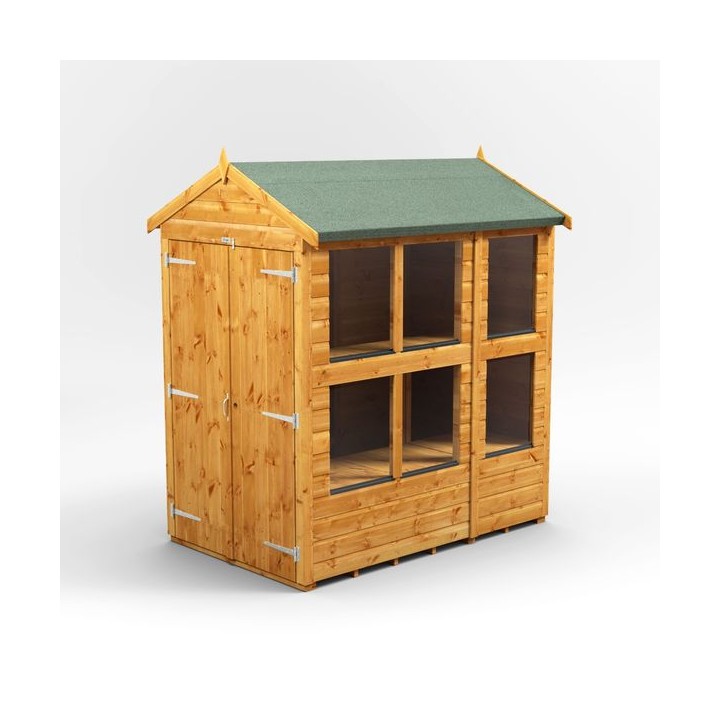 6 x 4 Power Apex Double Door Potting Shed