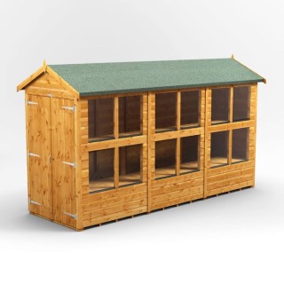 12 x 4 Power Apex Double Door Potting Shed