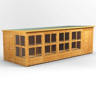 20 x 8 Power Pent Potting Shed With 4ft Side Store
