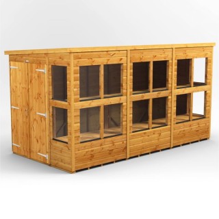 12 x 6 Power Pent Double Door Potting Shed
