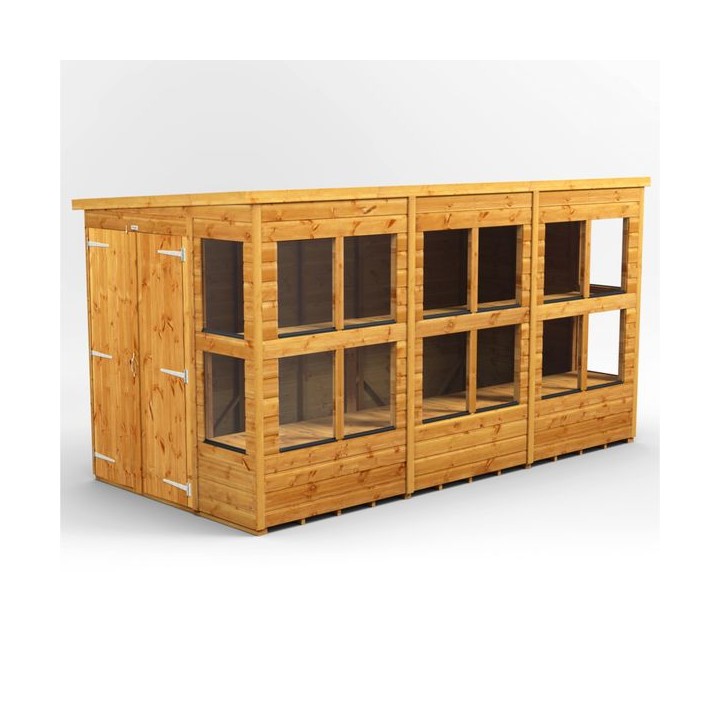 12 x 6 Power Pent Double Door Potting Shed