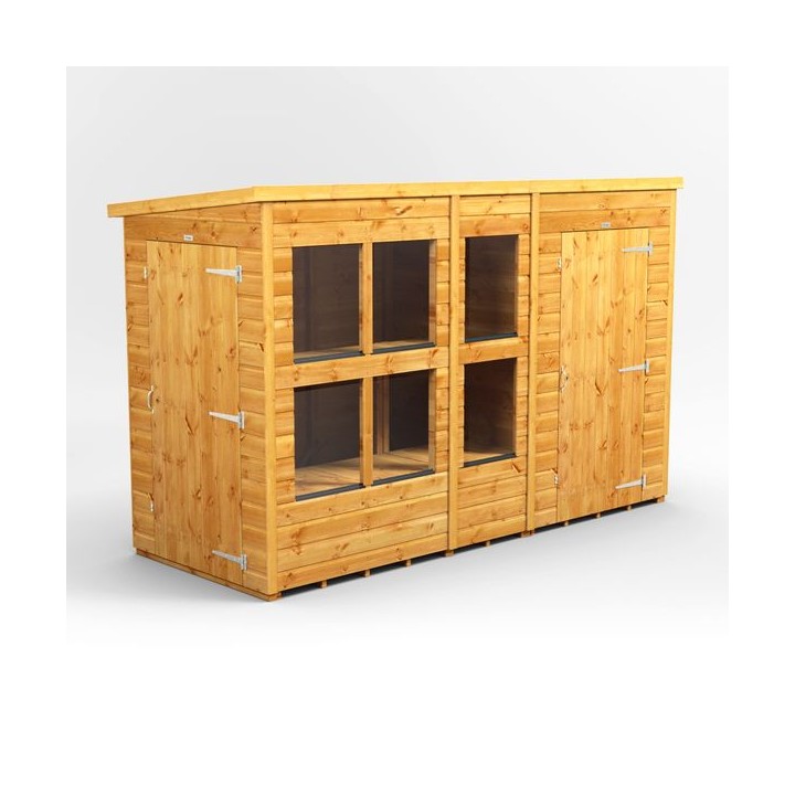 10 x 4 Power Pent Potting Shed With 4ft Side Store