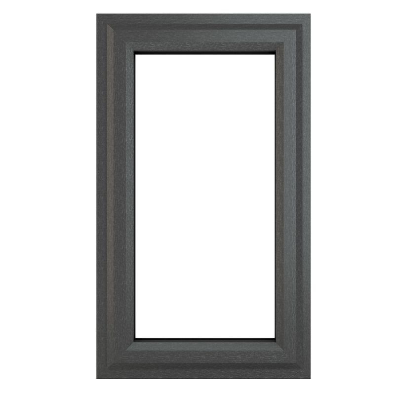 Crystal Grey Upvc Casement Clear Window 1P Left Hand Opening 610 mm x 1190 mm