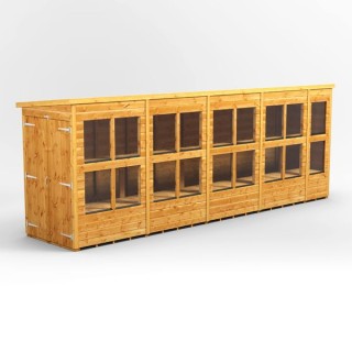 18 x 4 Power Pent Double Door Potting Shed