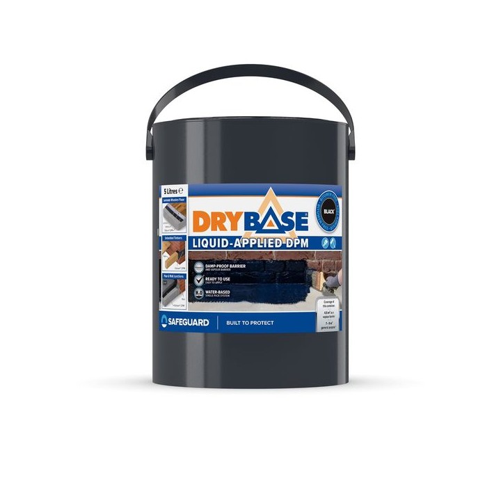 Safeguard Drybase Liquid Damp-proof Membrane 5L Black