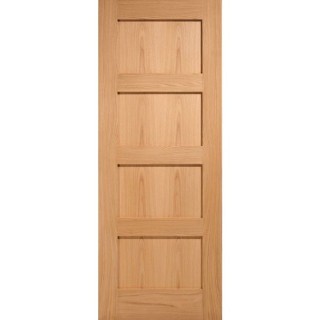 Lpd Oak Shaker 4 Panel Pre Finished Door 1981 x 686 x 35mm