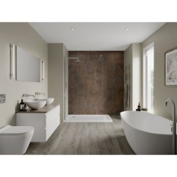 Multipanel Linda Barker Bathroom Wall Panel Hydrolock 2400 x 1200mm Corten Elements 8832